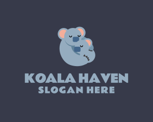 Koala - Koala Hug Sleep logo design