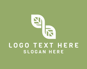 Modern - Natural Infinity Leaf logo design
