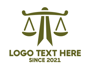 Weighing Scale - Modern Geometric Justice logo design