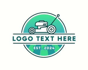 Gardening - Lawn Care Mower logo design