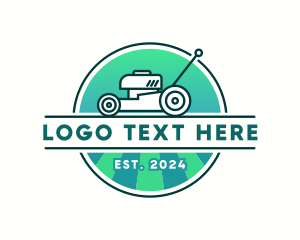 Planting - Lawn Care Mower logo design