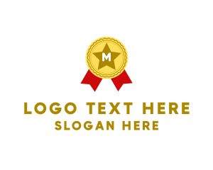 Abbreviation - Award Ribbon Medal logo design