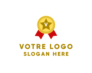 Award Ribbon Medal  Logo