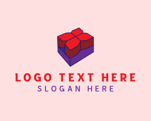 Eco Friendly - Isometric 3D Flower logo design