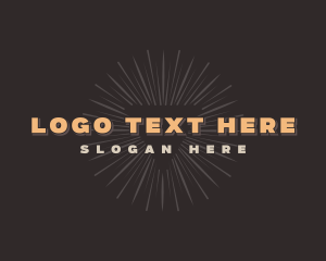 Retro Hipster Triangle logo design