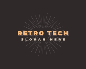 Retro Hipster Triangle logo design