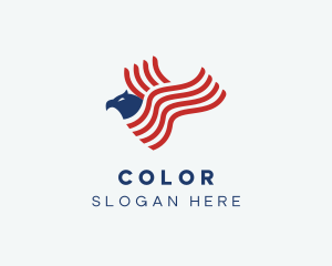 Stripes - American Eagle Flag logo design