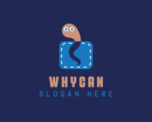 Pocket Worm Cartoon Logo