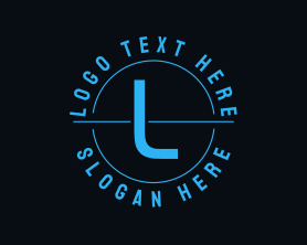Technology - Blue Technology Seal Wordmark logo design