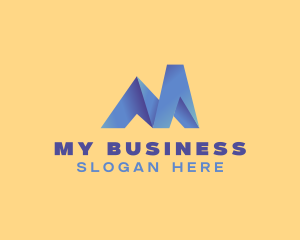 Professional Business Letter M logo design