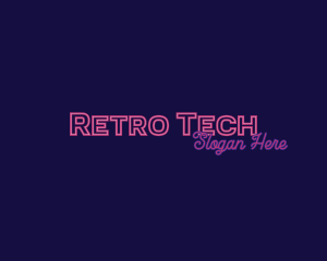 Retro Neon Company logo design