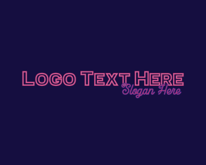 Retro Neon Wordmark Logo