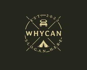 Signage - Hipster Tent Camping Trip logo design