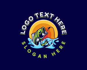 Fishery - Trout Fish Bait logo design