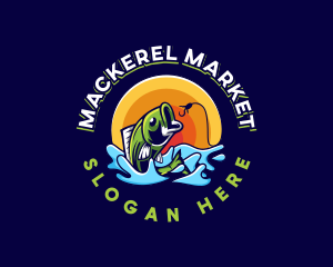 Mackerel - Trout Fish Bait logo design