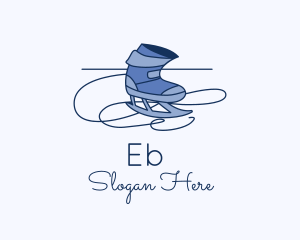 Blue - Ice Skating Shoes logo design