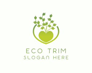 Eco Friendly Heart Plant logo design