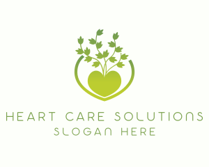 Eco Friendly Heart Plant logo design