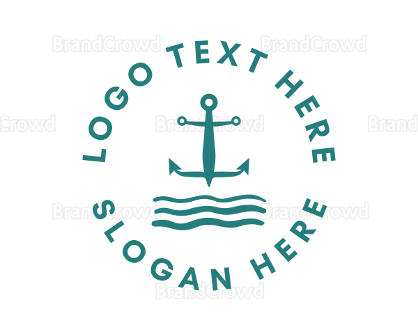 Marine Ocean Anchor Logo