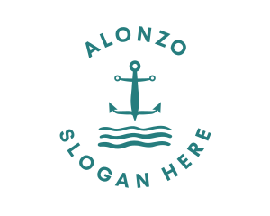 Marine Ocean Anchor logo design