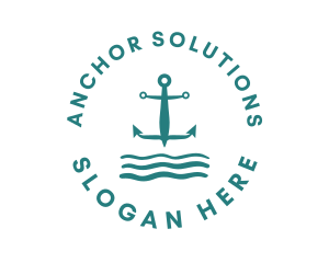 Marine Ocean Anchor logo design