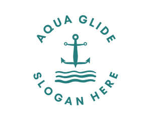 Marine Ocean Anchor logo design