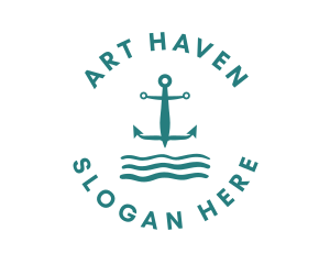 Marine Ocean Anchor logo design