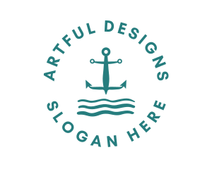 Marine Ocean Anchor logo design