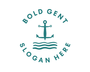 Marine Ocean Anchor logo design