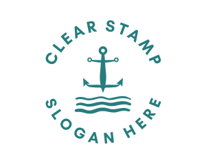 Marine Ocean Anchor logo design