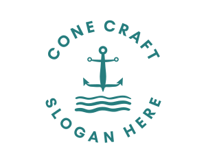 Marine Ocean Anchor logo design