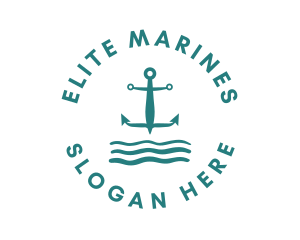 Marine Ocean Anchor logo design