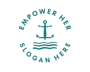 Marine Ocean Anchor logo design