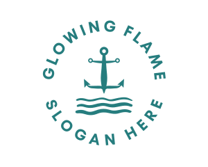 Marine Ocean Anchor logo design