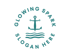 Marine Ocean Anchor logo design