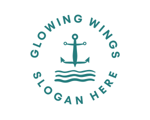 Marine Ocean Anchor logo design