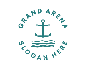 Marine Ocean Anchor logo design