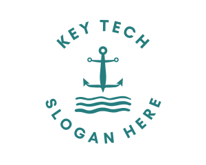 Marine Ocean Anchor logo design