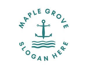 Marine Ocean Anchor logo design