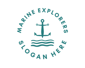 Marine Ocean Anchor logo design