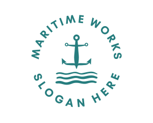 Marine Ocean Anchor logo design