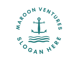 Marine Ocean Anchor logo design