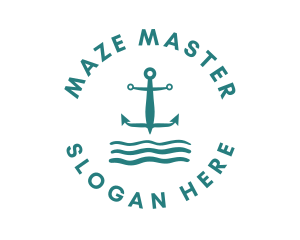 Marine Ocean Anchor logo design