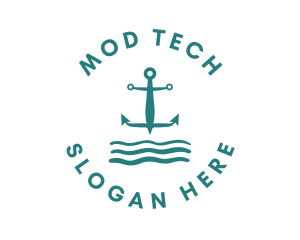 Marine Ocean Anchor logo design