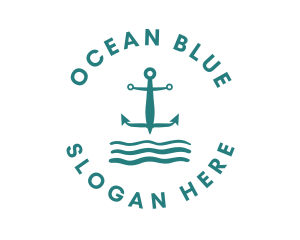 Navy - Marine Ocean Anchor logo design
