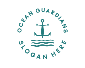 Marine Ocean Anchor logo design