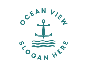 Marine Ocean Anchor logo design