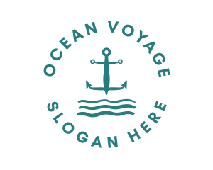 Marine Ocean Anchor logo design