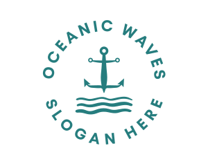 Marine Ocean Anchor logo design