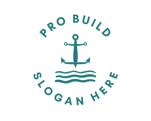 Marine Ocean Anchor logo design